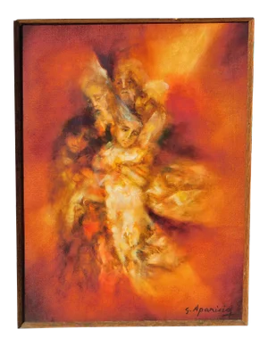 Guadalupe Aparicio, Noted Argentine Artist Surrealist Oil/Canvas 12 X 16