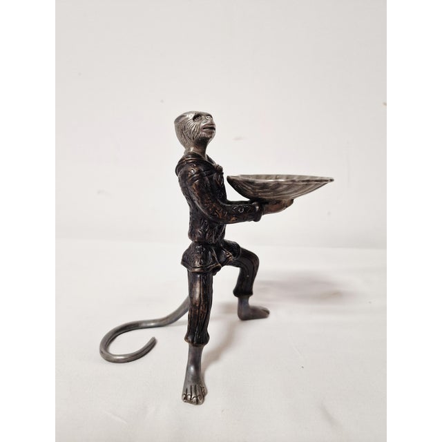 Monkey Butler Candleholders in Bronze, 1890s, Set of 2 For Sale - Image 9 of 15