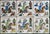 ANTIQUE FRAMED TILES A set of six hand painted glazed earthenware tiles. each one is formed in a slightly three-...