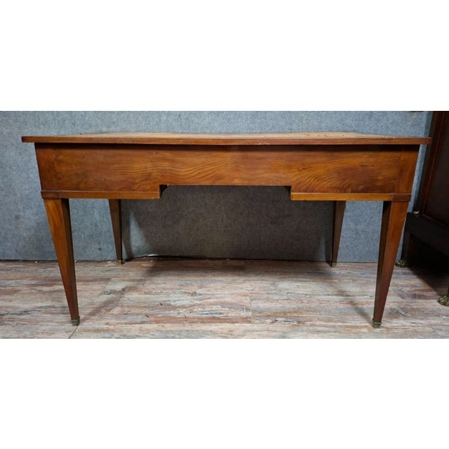 Louis XVI Flat Desk in Mahogany For Sale - Image 4 of 12