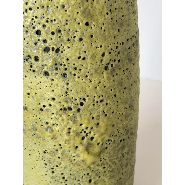 Vintage Signed Fat Lava Vessel Vase, 19 Inches For Sale - Image 6 of 9