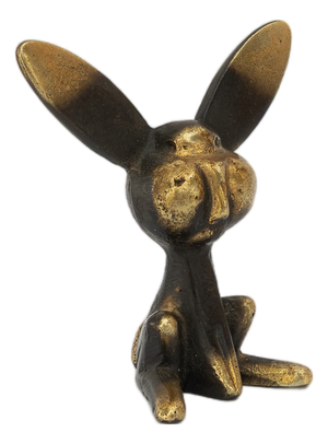 Rabbit Brass Figurine, 1950s