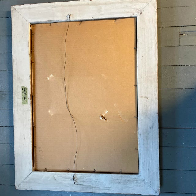 1970s 1960’s Original Robert Chase Carousel/Circus Horses Watercolor Painting Original Modernist Frame Signed For Sale - Image 5 of 7