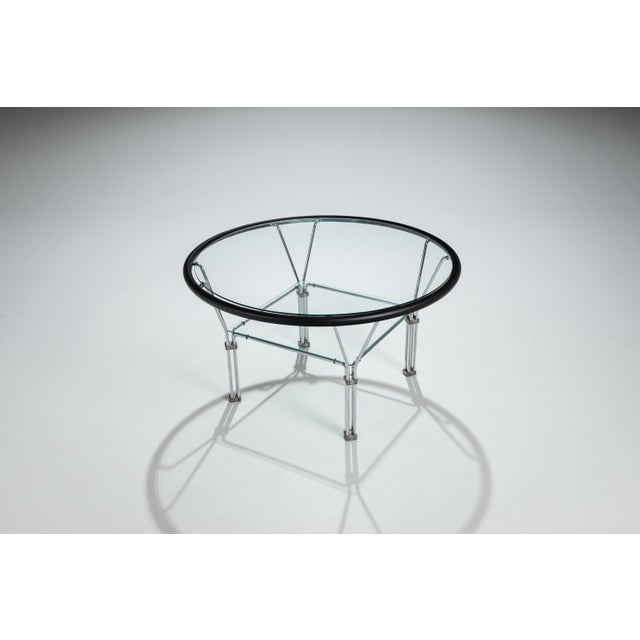 Vintage Round Glass and Steel Coffee Table by Niels Bendtsen, 1980s For Sale - Image 13 of 13