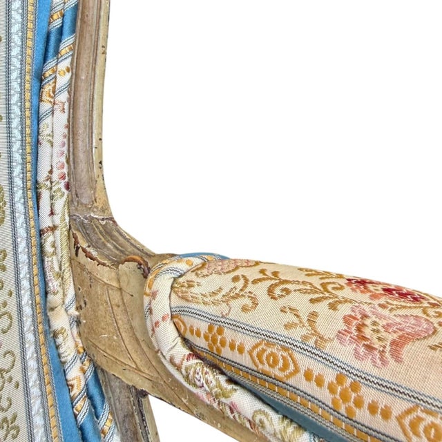 18th Century Louis XV Walnut Fauteuil/Armchair in Early Painted Finish For Sale - Image 12 of 18