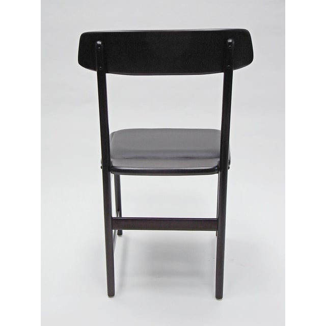 Black Dining Chairs in Cherry & Leather by Sergio Rodrigues for Lin Brazil, 2010, Set of 5 For Sale - Image 8 of 18
