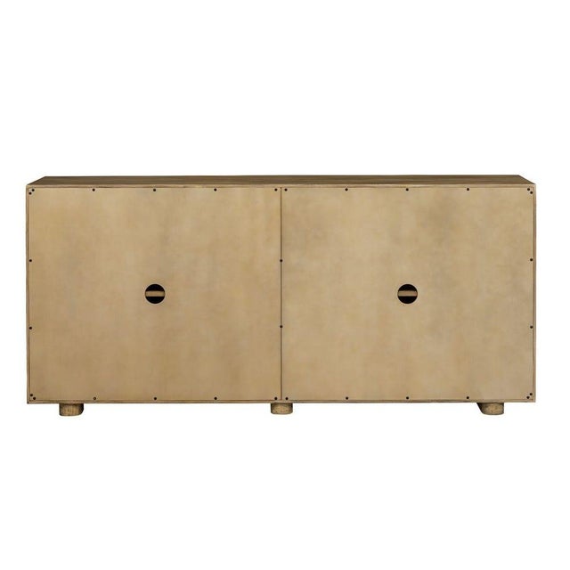 Modern Organic 4 Door Credenza , Natural For Sale - Image 10 of 10