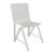 Minimalist White Enameled Metal Chair / Postmodern Geometric Accent Chair For Sale