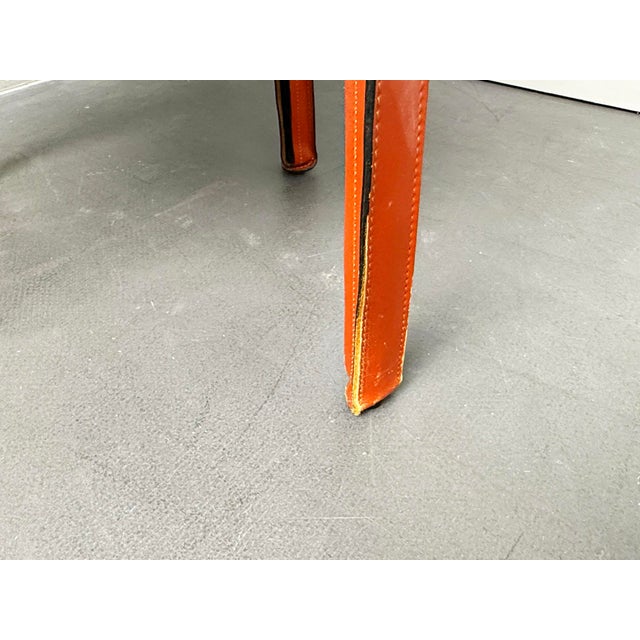 Cassina CAB 413 Armchairs in Cognac Brown Leather by Mario Bellini for Cassina, Italy, 1970s, Set of 4 For Sale - Image 4 of 16