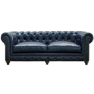 Chesterfield Style Modern Blue Sofa For Sale