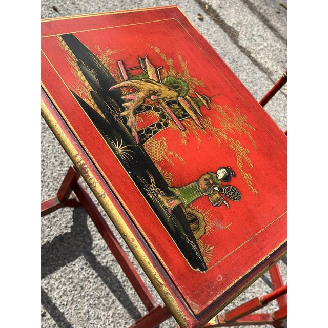 Edwardian Red Nesting Tables, Set of 3 For Sale - Image 16 of 18