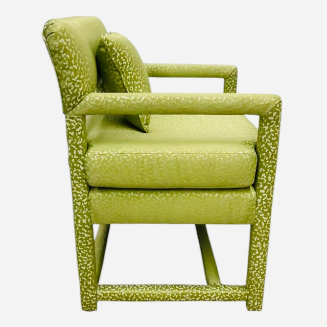 1970s A Pair of a Vintage Parsons Chair and Swivel Chair For Sale - Image 6 of 10