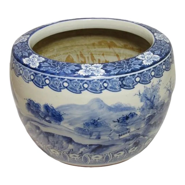 Large Chinese Porcelain Cachepot For Sale