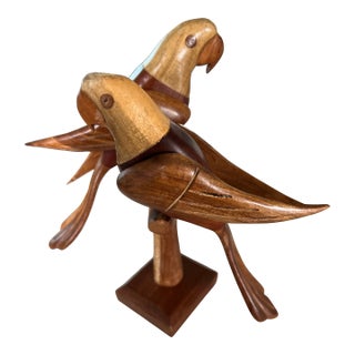 Mid Century Danish Modern Parrots on a Branch For Sale