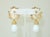 1980s Givenchy Gold Plate White Drop Dangle Earrings, 1980's For Sale - Image 5 of 10