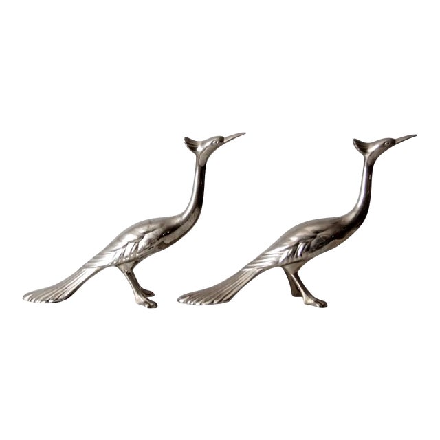 Mid-Century Peacock Figurines Pair For Sale