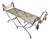 Mid 20th Century Italian Gilt Metal Rope & Tassel Bench For Sale