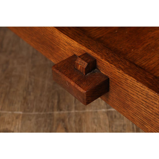 Wood Stickley Mission Collection Oak Tile Top Coffee Table For Sale - Image 7 of 18