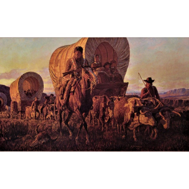 Arnold Friberg, The Long Trail West, Circa 1980 For Sale - Image 11 of 11