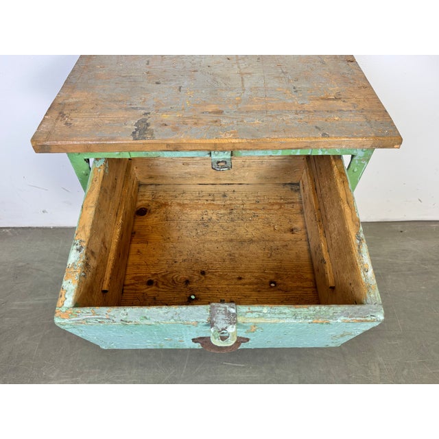 Industrial Green Iron Chest of Drawers, 1950s For Sale - Image 15 of 18