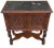 19th Century Antique Humidor Cabinet Table With Marble Top & Copper Lining For Sale - Image 5 of 7