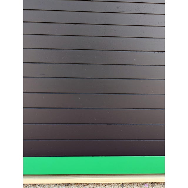 Black Matthew Reeves Contemporary Black and Green Linear Abstract Geometric Groove Painting, 2022 For Sale - Image 8 of 9