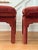Textile 1970s Sculptural Arched Leg Rectangular Red Velvet Ottomans - A Pair For Sale - Image 7 of 12