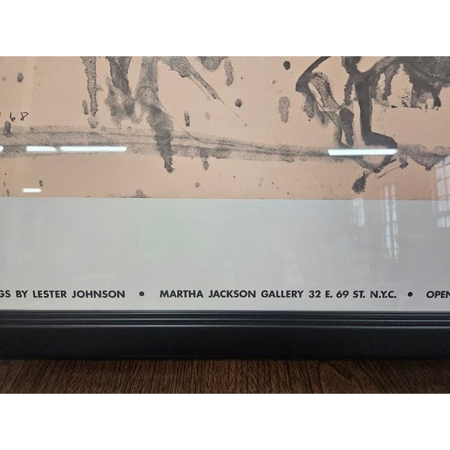 Signed Lester Johnson Exhibition Poster, 1969, Martha Jackson Gallery For Sale - Image 4 of 13