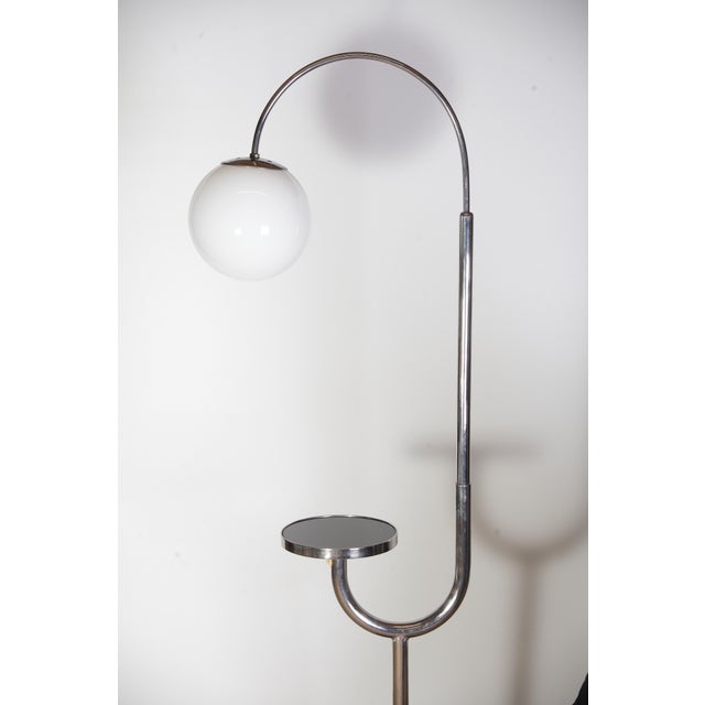 Modernist Chrome Floor Lamp, Former Czechoslovakia, 1940s For Sale - Image 15 of 17