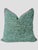 Beautiful custom made pillow pair in a Peacock Blue Chenille back and front. Manuel Canovas Nura Rose Chintz Piping....
