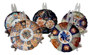 Antique Japanese Imari Plates, 1900s, Set of 5