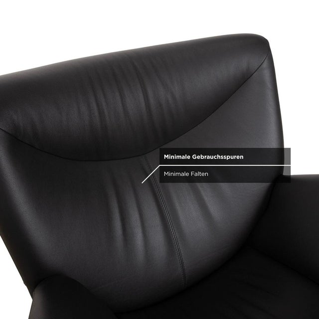 Animal Skin Echnaton Armchair in Black Leather from Leolux For Sale - Image 7 of 14