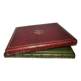 Mid 20th Century Investiture Elephant Folio Volume Style Boxes - 2 Pieces For Sale