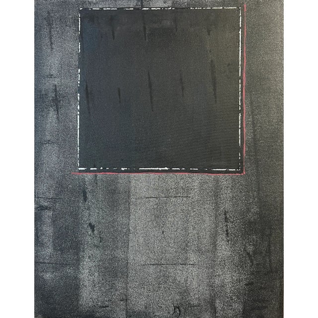 Original Painting With India Ink, Acrylic and Gold Leaf by Artist Carl George For Sale - Image 4 of 4