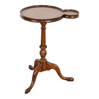 Baker Furniture Georgian Carved Mahogany Drinks Side Table For Sale