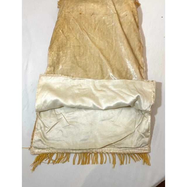 Rare Antique Hand Embroidered Judaica Jewish Memorial Torah Mantel Scroll Cover For Sale - Image 11 of 12