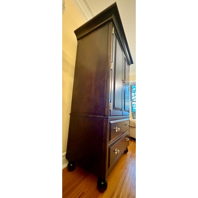 Bernhardt Bernhardt Martha Stewart Signature East Hampton Armoire Cabinet With Adjustable Shelves For Sale - Image 4 of 15