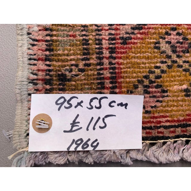 Small Vintage Turkish Rug in Wool For Sale - Image 6 of 7