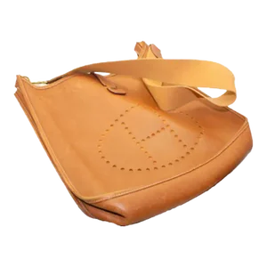 Hermes Evelyne Brown Epsom Leather GM Handbag Purse