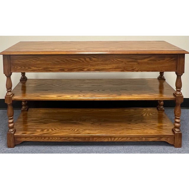 Pennsylvania House Traditional Oak Sofa Table For Sale - Image 12 of 12
