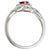 14KW Ruby(0.30) & Diamond Accent Ring, size 7 For Sale - Image 4 of 5