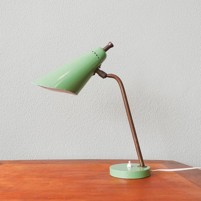 Green Mid-Century Italian Table Lamp, 1950s For Sale - Image 8 of 18