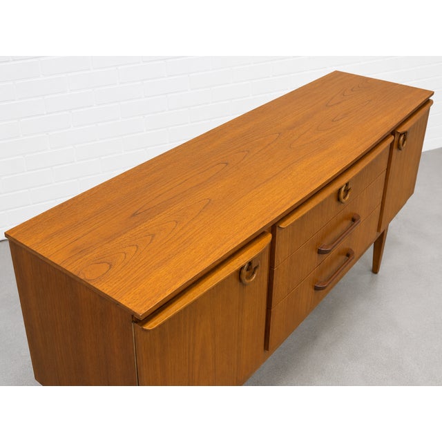 Mid Century Modern Long Teak Sideboard by Elliots of Newbury, Made in England, C. 1960’s For Sale - Image 11 of 17
