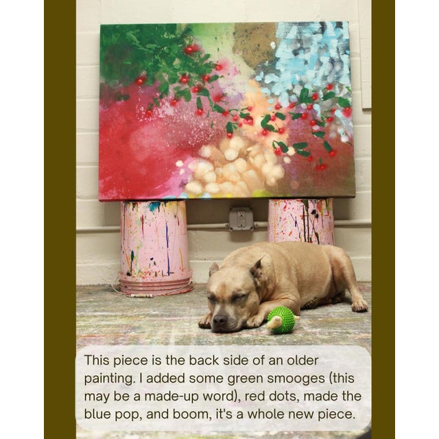 Painting title :: Flip Forward :: 30"x42" :: mixed media collage on canvas stretched onto a wooden panel :: created by Mel...