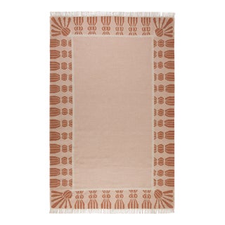 Part & Parcel Goods Wool Tassel Rug, 10' x 14', Bisque, Topaz and Eggshell For Sale