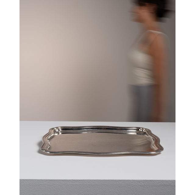 Silver 20th Century Italian Silver-Plated Tray For Sale - Image 8 of 15