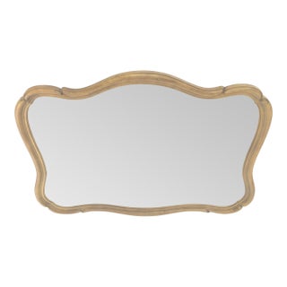 Figural Silver Style Mid Century Modern Wall Mirror Mint For Sale