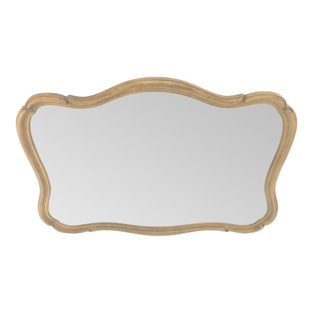 Figural Silver Style Mid Century Modern Wall Mirror Mint For Sale