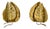 Gold Leaf Wall Appliques, 1960s, Set of 2 For Sale