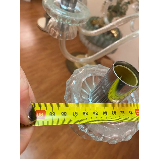 Vintage Italian Leaves Chandelier in Murano Style Glass For Sale - Image 10 of 12